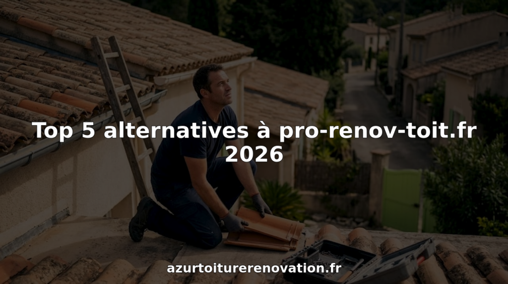 Un couvreur expérimenté intervient sur le toit d’une villa de style méditerranéen pour effectuer des réparations.